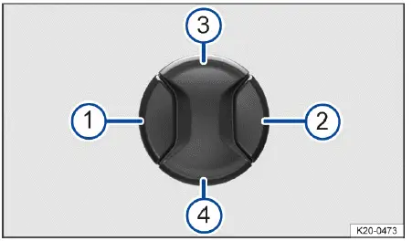 Fig. 2 Mando en el asiento del conductor: ajuste del apoyo