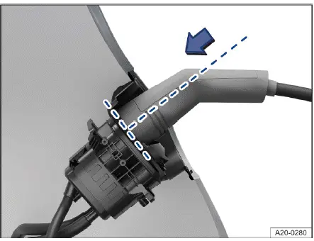 Fig. 2 Conector de carga enchufado por completo